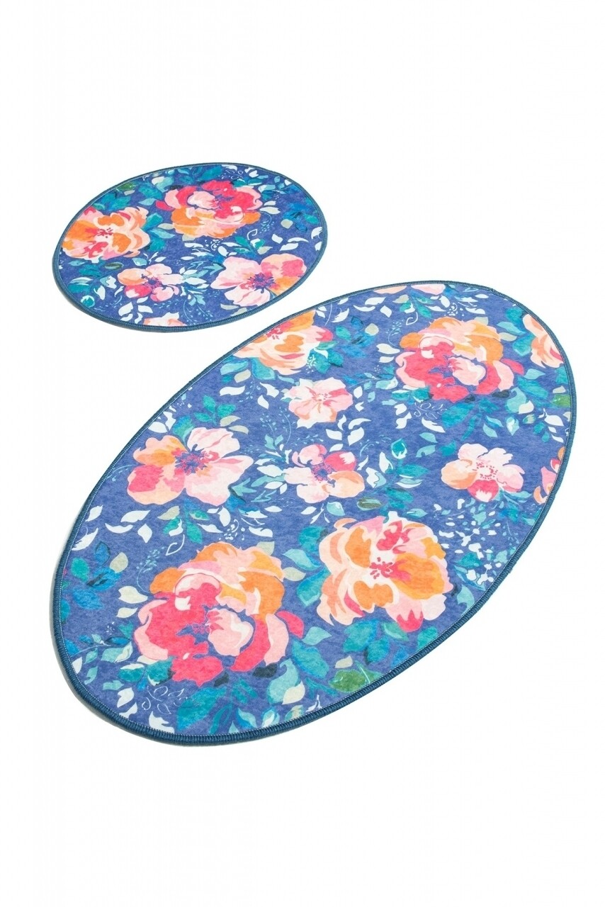 Set 2 covorase de baie, Chilai, Flowers DJT - imagine 4